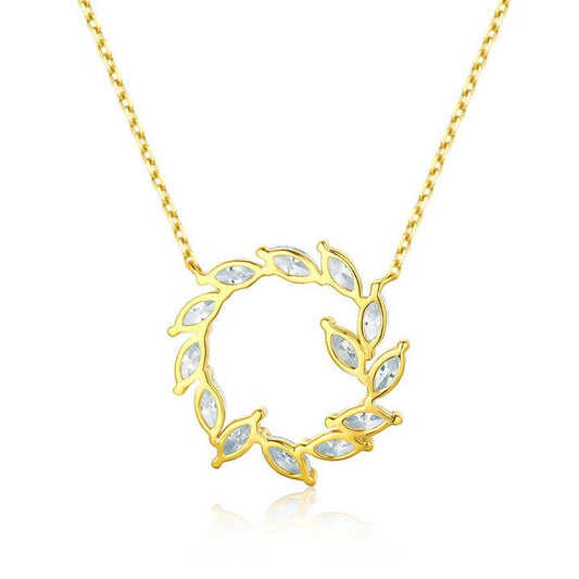 18K Gold Classic Circle Garland Pendant Necklace - Future Jewelry