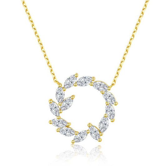 18K Gold Classic Circle Garland Pendant Necklace - Future Jewelry