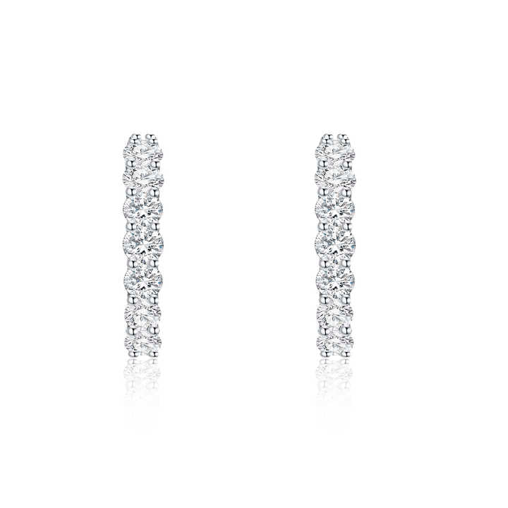 18K Gold Lab Grown Diamond Circle Huggie Earrings - Future Jewelry