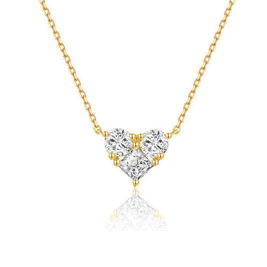 18K Gold Lab Grown Diamond Heart Pendant Necklace - Future Jewelry