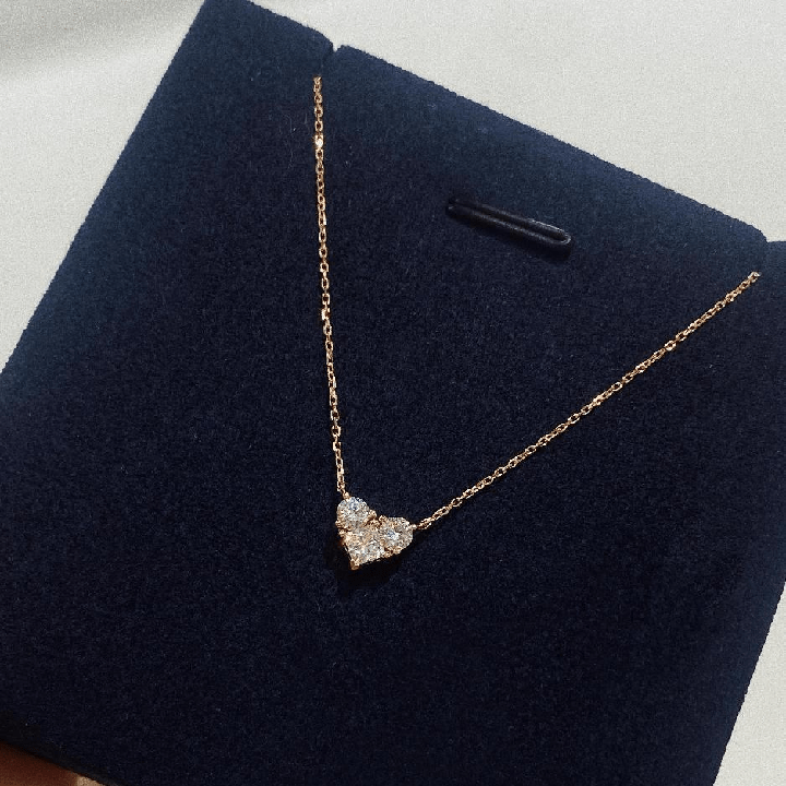 18K Gold Lab Grown Diamond Heart Pendant Necklace - Future Jewelry