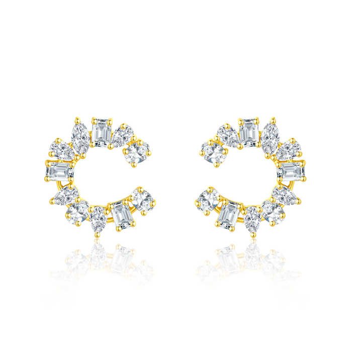 18K Gold Vintage Lab Grown Diamond Earrings for Women - Future Jewelry