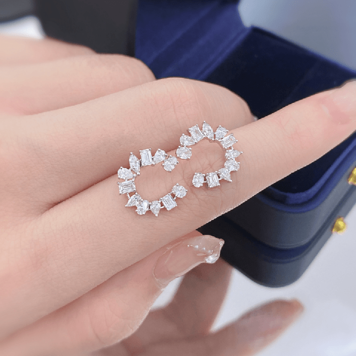18K Gold Vintage Lab Grown Diamond Earrings for Women - Future Jewelry