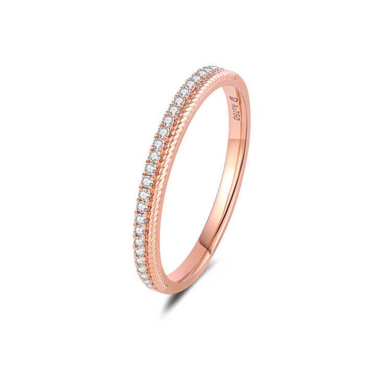18K Rose Gold Wedding Eternity Diamond Ring - Future Jewelry