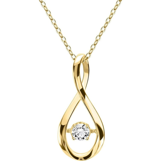 18K White Gold or 14k or Silver Dancing Diamond Pendant Necklace With Lab Grown Diamond - Future Jewelry