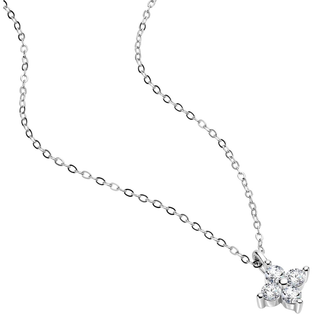 18K/14K White/Yellow Gold Silver Necklace With Lab Grown Diamond (D - E Color, Round Brilliant Shape, VS Clarity) in 16/18" Length, Gold Jewelry, Necklaces For Women, Gift For Her - Future Jewelry