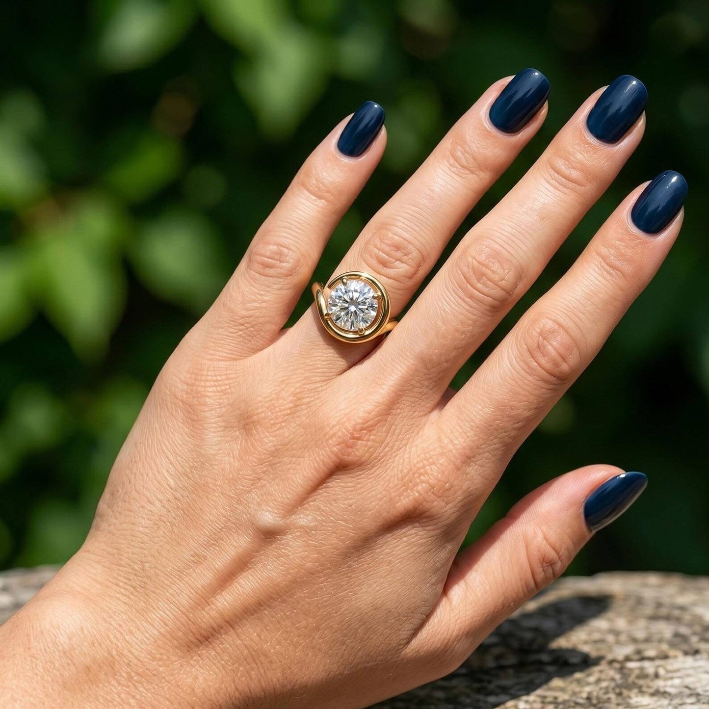 The Eternal Orbit™ | 4 Carat Round Lab Grown Diamond Engagement Ring in 14K Yellow Gold | IGI Certified | Future Jewelry Certified | Limited Edition