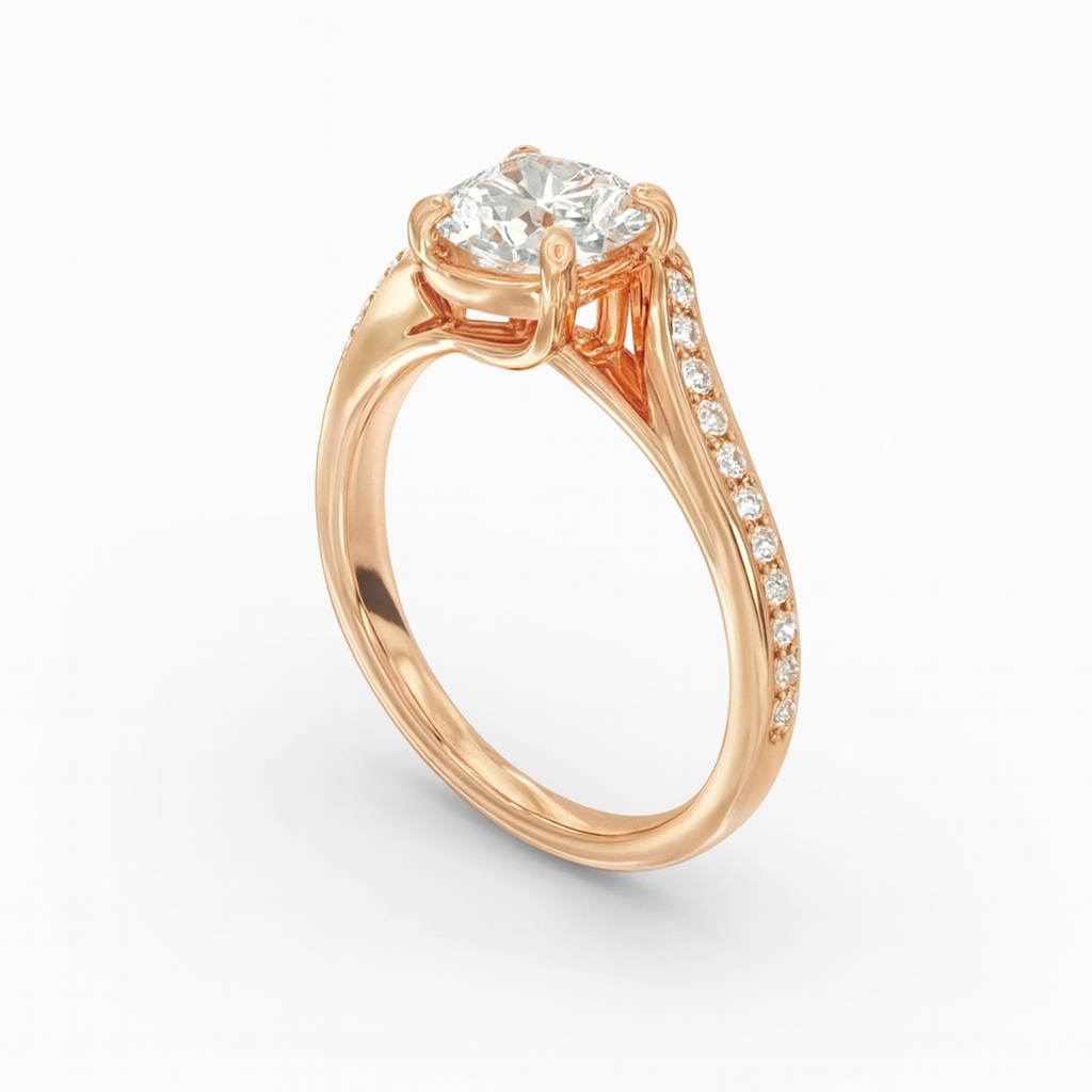 1.30 Carat Lab Grown Diamond Ring in 18k Yellow Gold