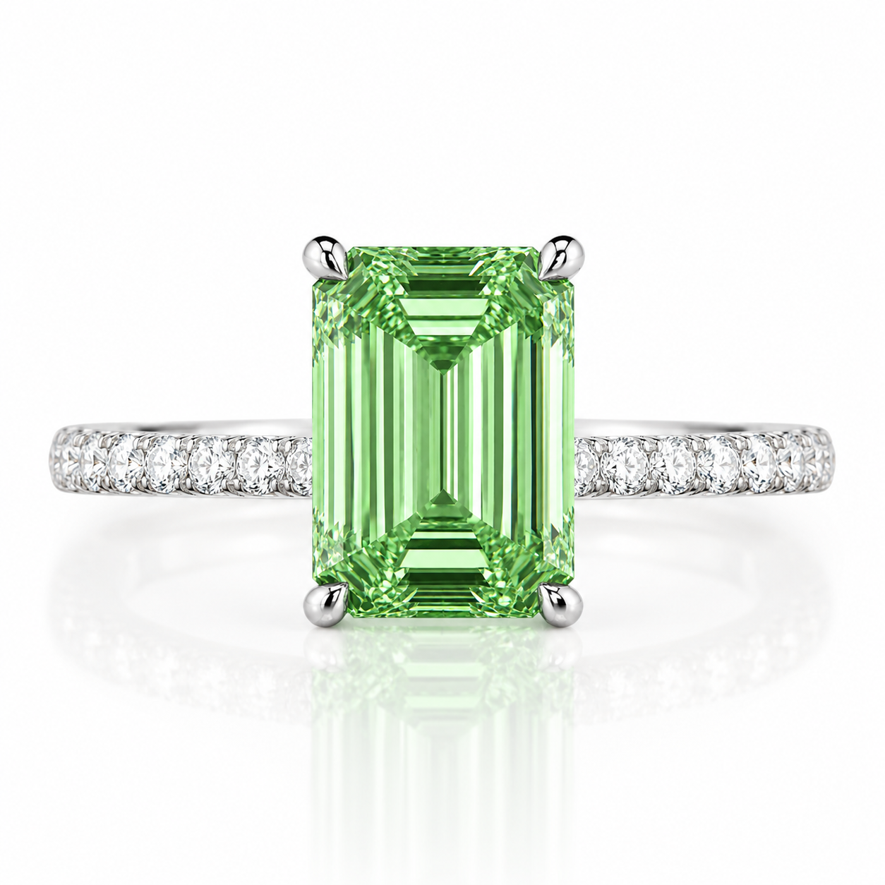 The Emerald Prestige™ Collection | 4 Carat Emerald Cut Lab Grown Diamond Ring