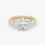 2.20 Carat Oval Lab Grown Diamond Engagement Ring, 14K Yellow Gold