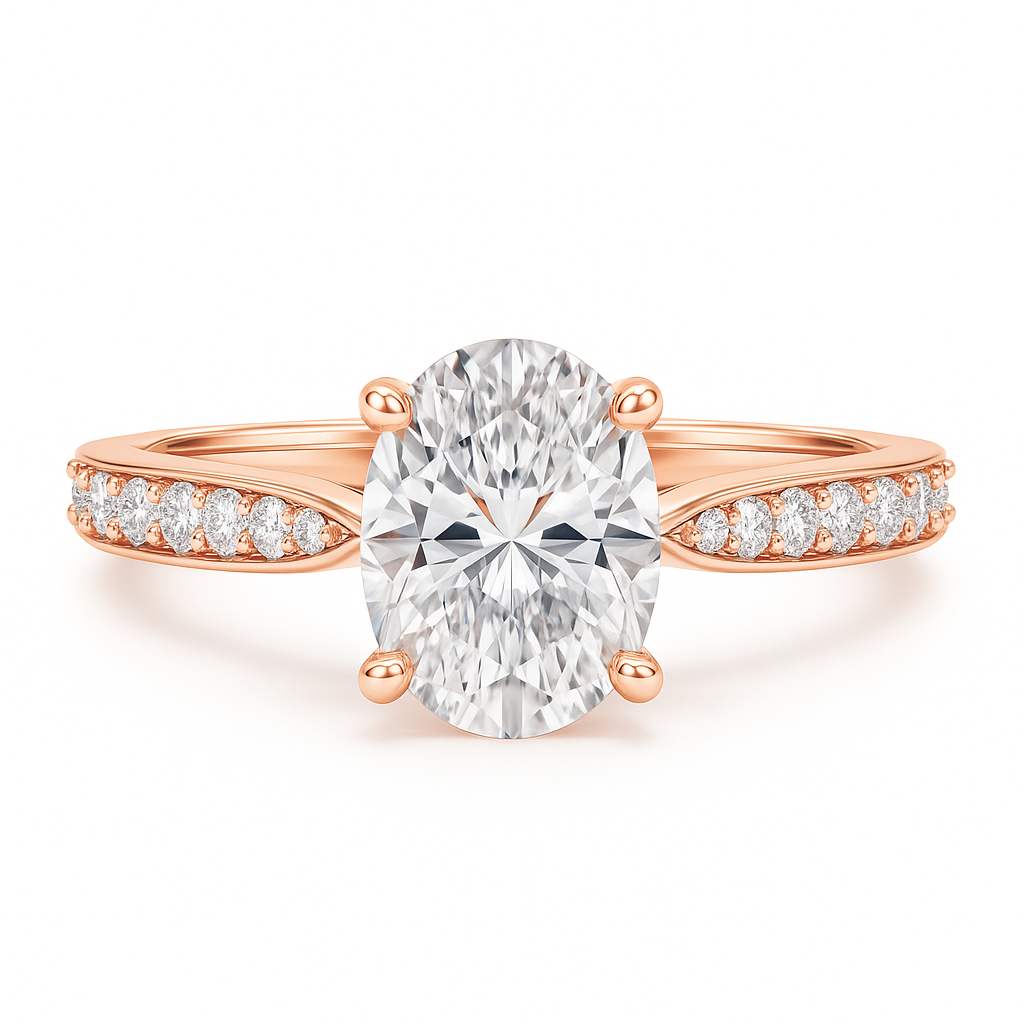 2.50 Carat Lab Grown Diamond Ring in 14K Yellow Gold