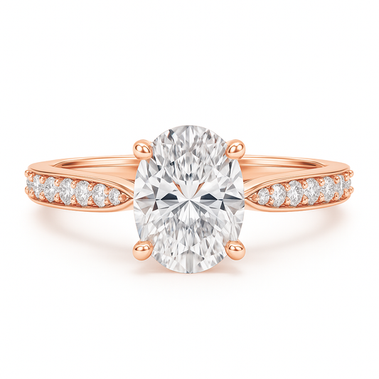 2.50 Carat Lab Grown Diamond Ring in 14K Yellow Gold