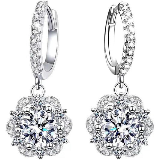 2 Carat Lab Grown Diamond Earrings in 18K Gold or Silver - Future Jewelry
