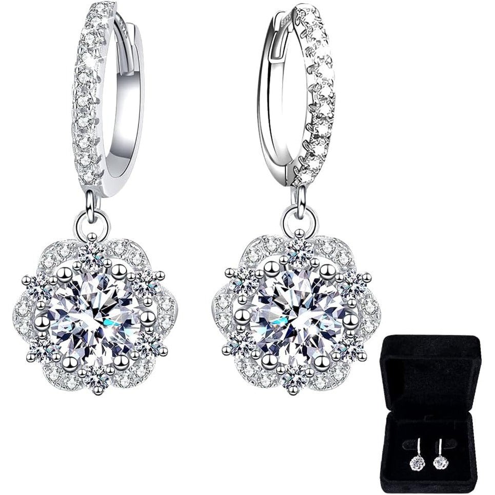 2 Carat Lab Grown Diamond Earrings in 18K Gold or Silver - Future Jewelry