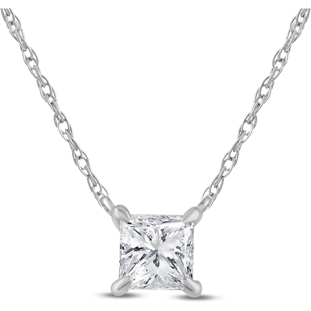 2 Carat Lab Grown Diamond Necklaces for Women | Solid 14K White Gold | GH VS SI Diamond Pendant | Ideal Gift for Her | Variety of Shapes to Choose From - Future Jewelry