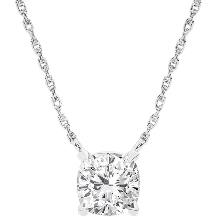 2 Carat Lab Grown Diamond Necklaces for Women | Solid 14K White Gold | GH VS SI Diamond Pendant | Ideal Gift for Her | Variety of Shapes to Choose From - Future Jewelry