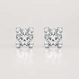 2 Carat Lab Grown Diamond Stud Earrings, 18K Gold