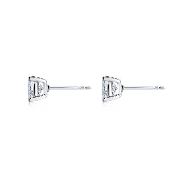 2 Carat Princess Cut Lab Grown Diamond Studs 18K Gold - Future Jewelry