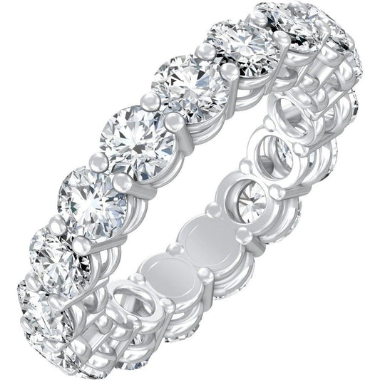 2 Carat to 5 Carat (CT. T.W.) Lab Grown Diamond Eternity Band Ring for Women |10K Yellow or White Gold Wedding Anniversary Band Ring - Future Jewelry