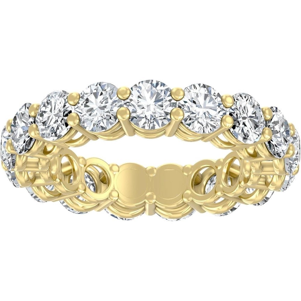 2 Carat to 5 Carat (CT. T.W.) Lab Grown Diamond Eternity Band Ring for Women |10K Yellow or White Gold Wedding Anniversary Band Ring - Future Jewelry