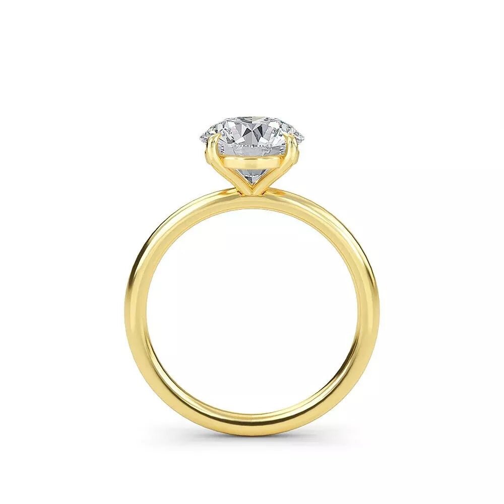 2.00 Carat Round Lab Grown Diamond Ring in 14K White Gold - Future Jewelry