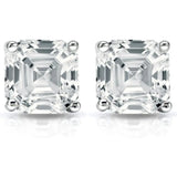 2.04 Carat Asscher Lab Grown Diamond Stud Earrings
