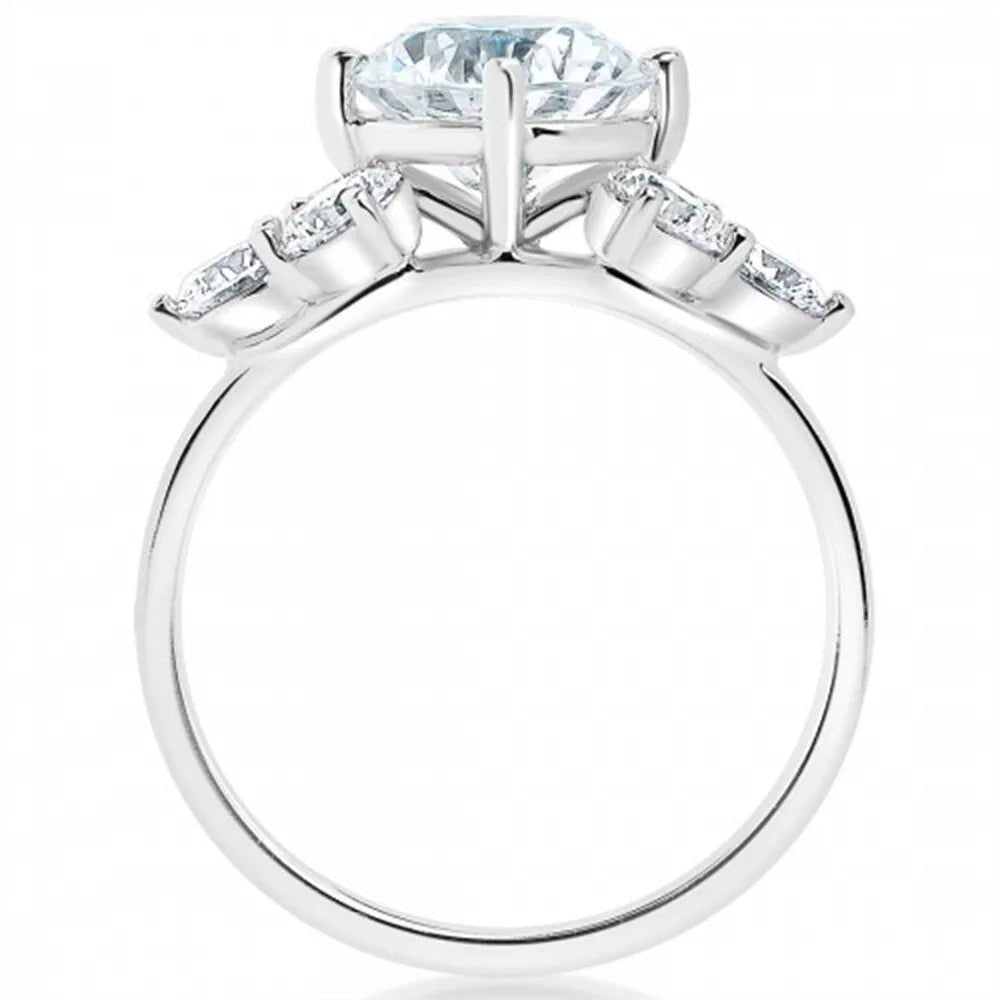 2.10 Carat Round Lab Grown Diamond Ring IGI 14K Gold Options - Future Jewelry