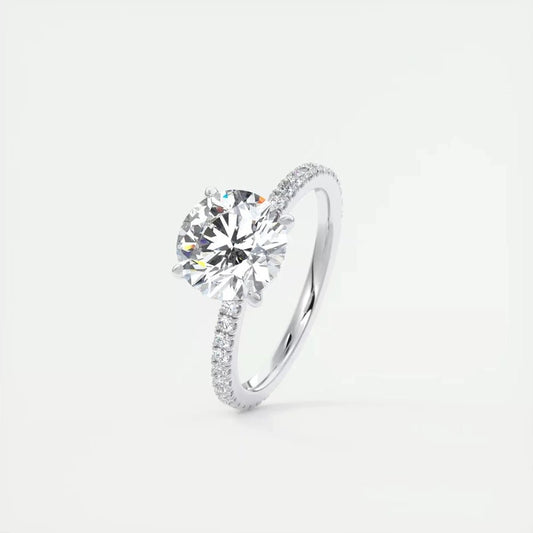 2.25 Carat Round Engagement Diamond Ring in White Gold - Future Jewelry