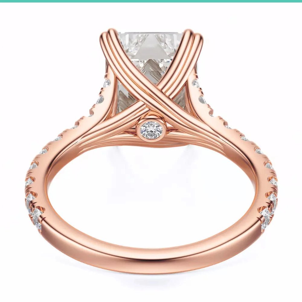 2.40 Carat Emerald Cut Lab - Grown Diamond Ring in 14K Rose Gold - Future Jewelry