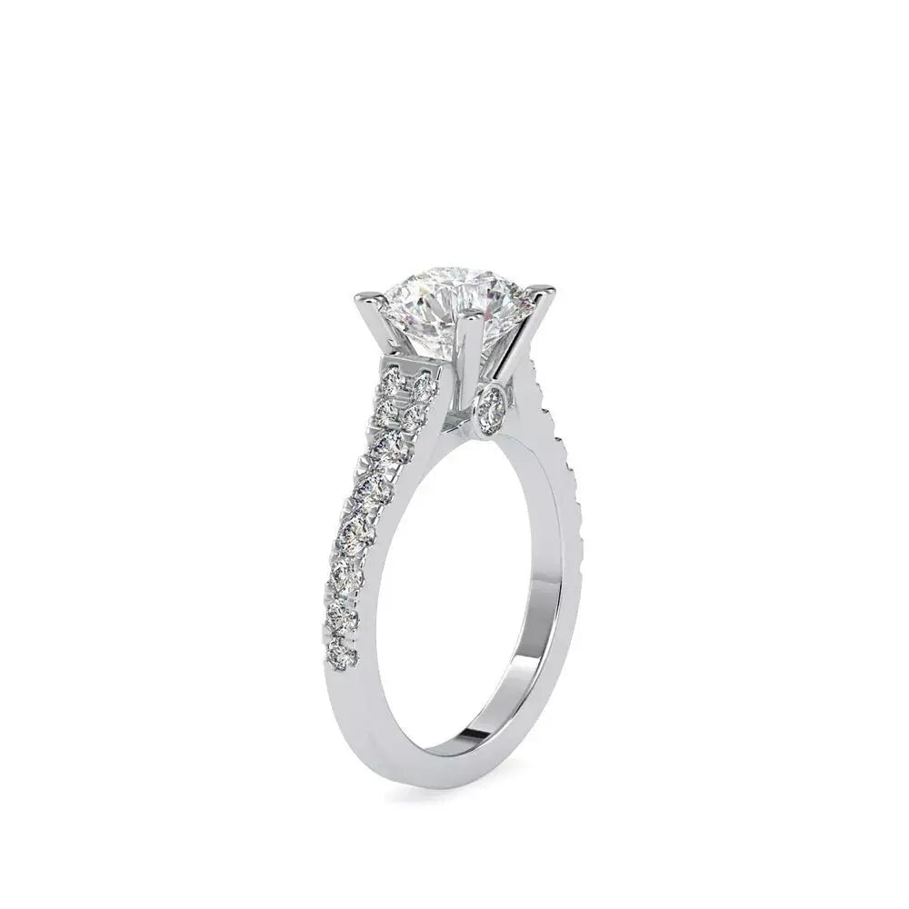 2.91 Carat Round Cut Lab Grown Diamond Engagement Ring in 14K Gold, Certified - Future Jewelry