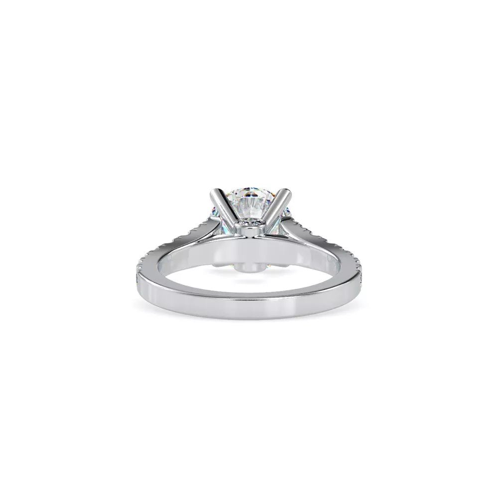 2.91 Carat Round - Cut Solar Diamond Engagement Ring – Certified, 14K Gold - Future Jewelry