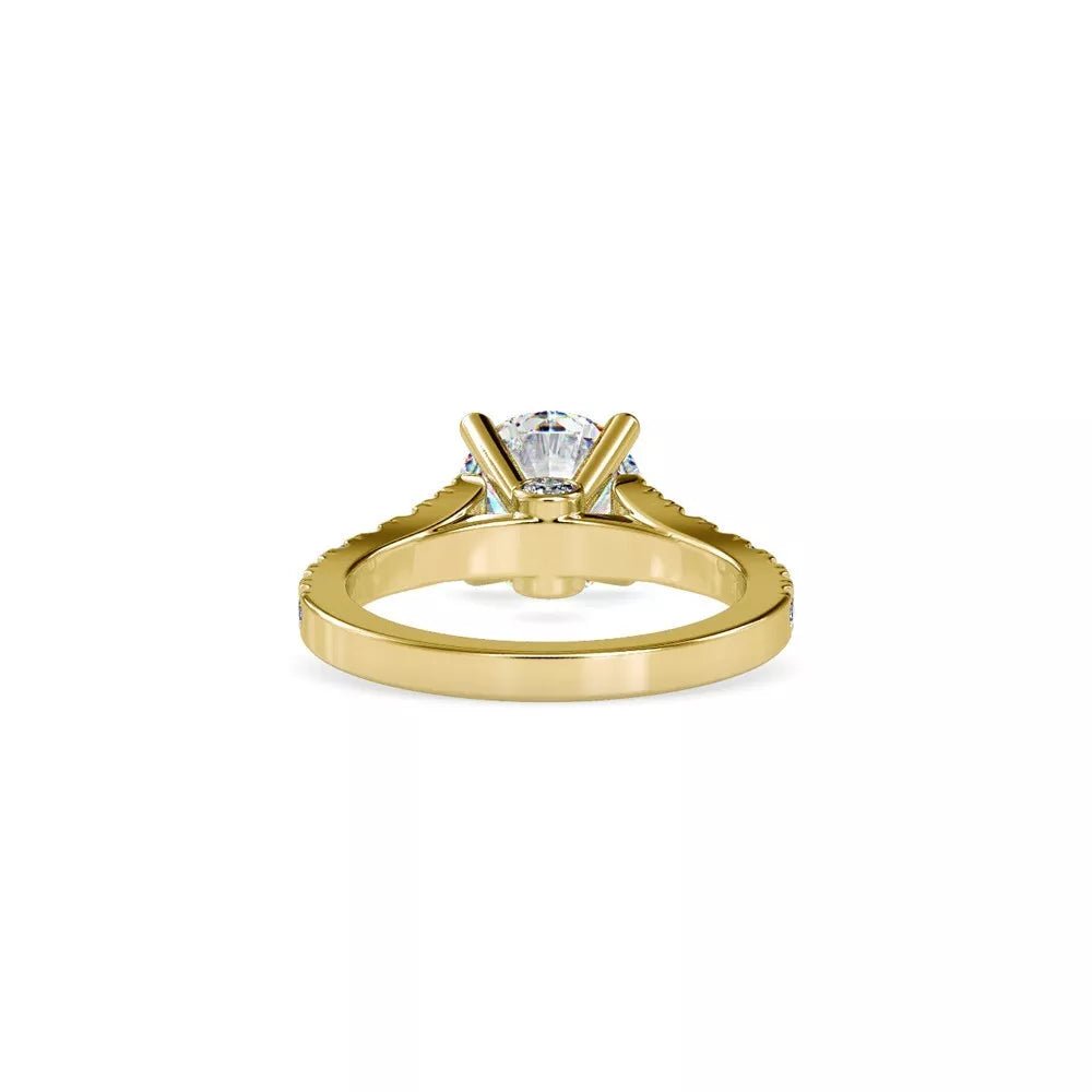 2.91 Carat Round - Cut Solar Diamond Engagement Ring – Certified, 14K Gold - Future Jewelry