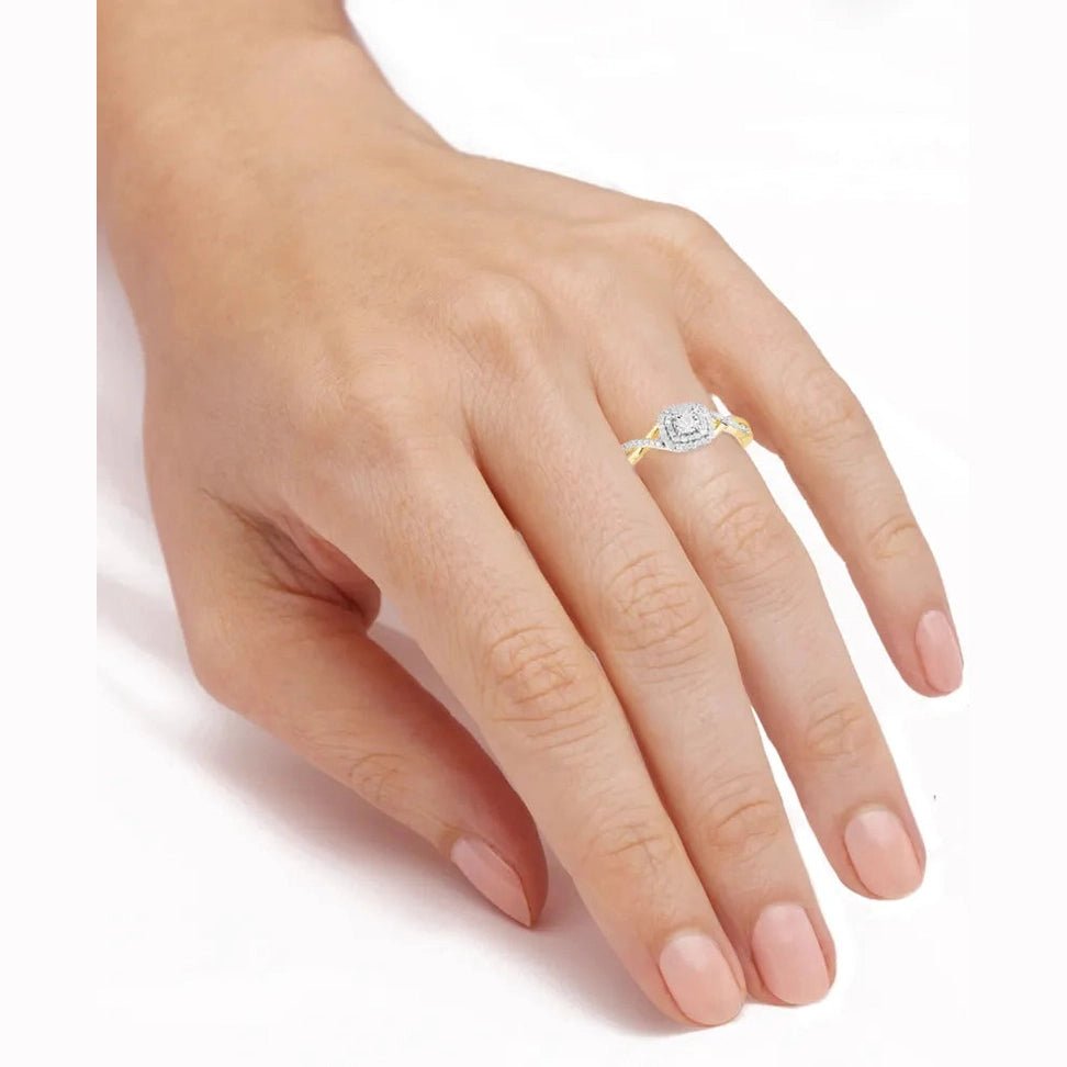 2 Carat Women's Diamond Swirled Shank Ring on hand by future jewelry