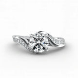 3 Carat Lab Grown Diamond Ring, 18K Yellow Gold