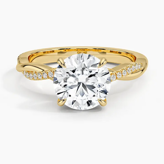 Classic Brilliance Round Diamond Engagement Ring In White Gold - Future Jewelry