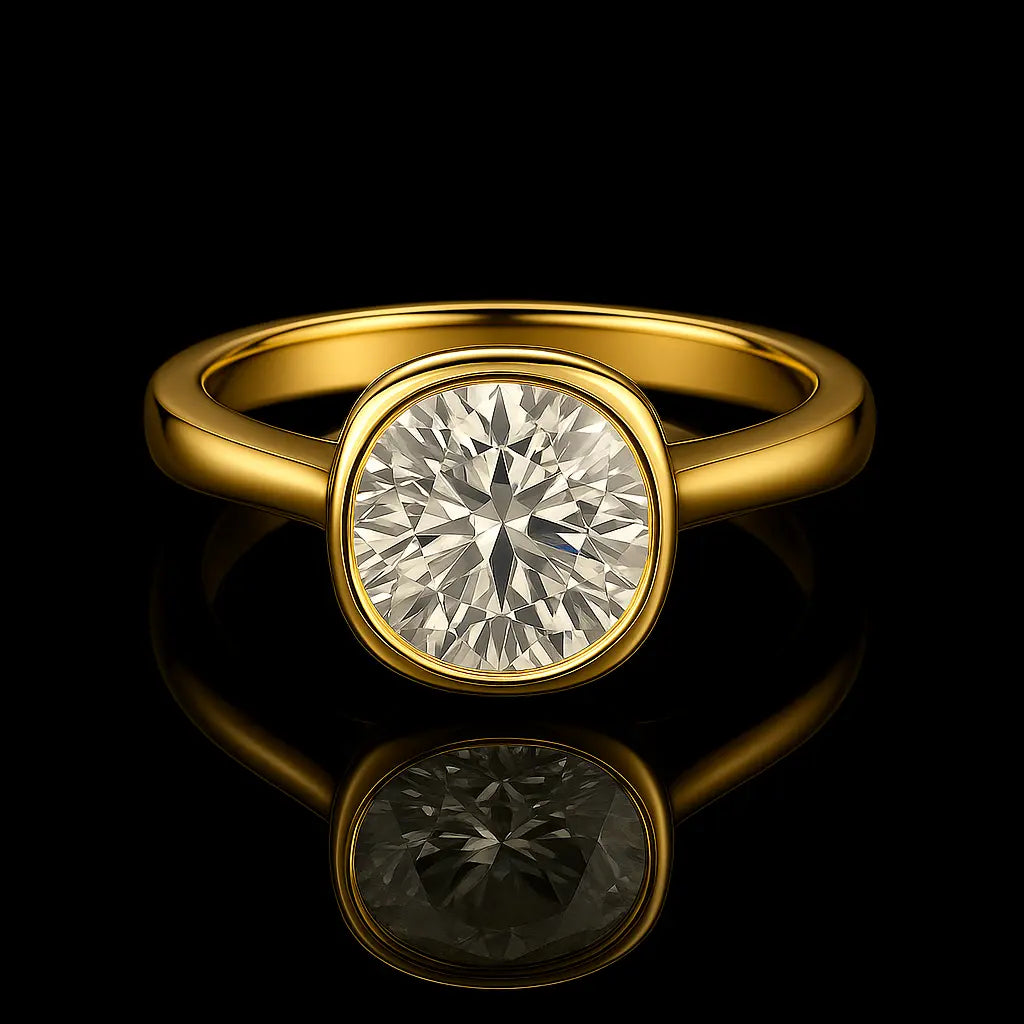3 Carat Diamond Rings - Angled View of Lab Grown Diamond Ring in 14K White Gold - Future Jewelry