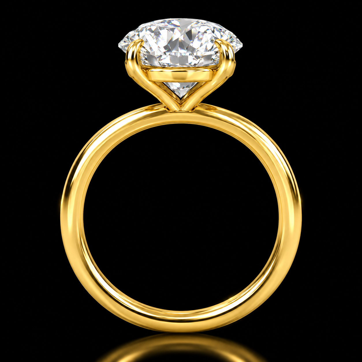 Lab Grown Diamond 3 Carat - Halo and Setting Detail of Lab Grown Diamond Ring in 14K White Gold - Future Jewelry