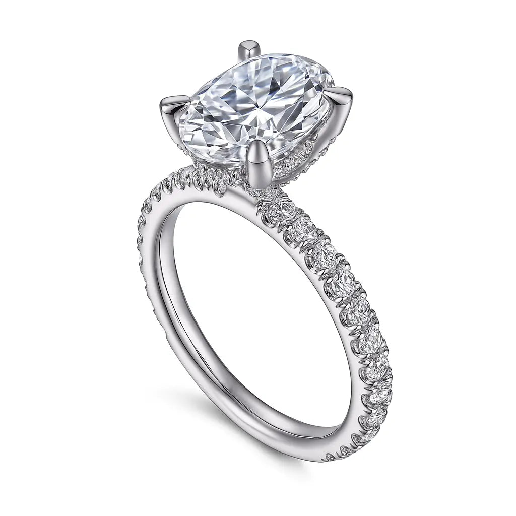 3 Carat Diamond Ring - Hero of Lab Grown Diamond Ring in 14K White Gold - Future Jewelry