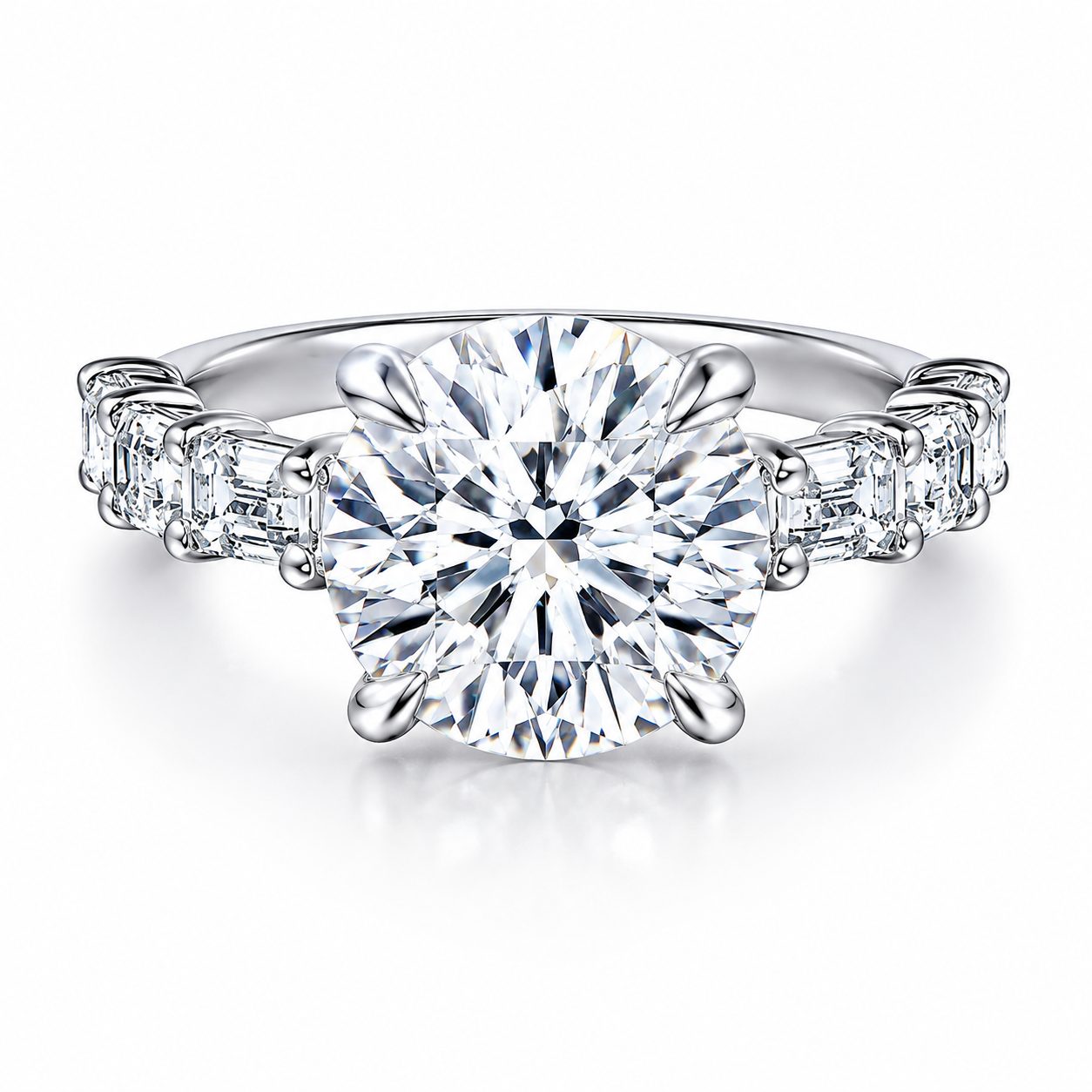 3 Carat Diamond Ring - Hero of Lab Grown Diamond Ring in 14K White Gold - Future Jewelry