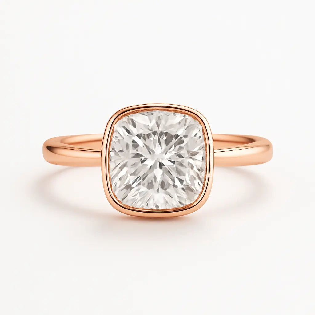 3 Carat Diamond Rings - Lifestyle Display of Lab Grown Diamond Ring in 14K White Gold - Future Jewelry