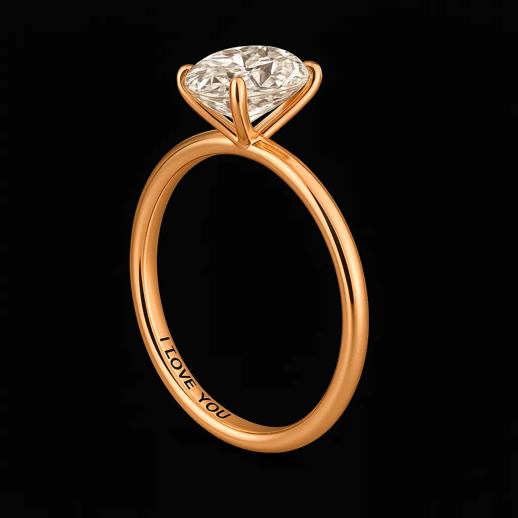 3 Carat Diamond Ring - Worn on Hand, Lab Grown Diamond Ring in 14K White Gold - Future Jewelry