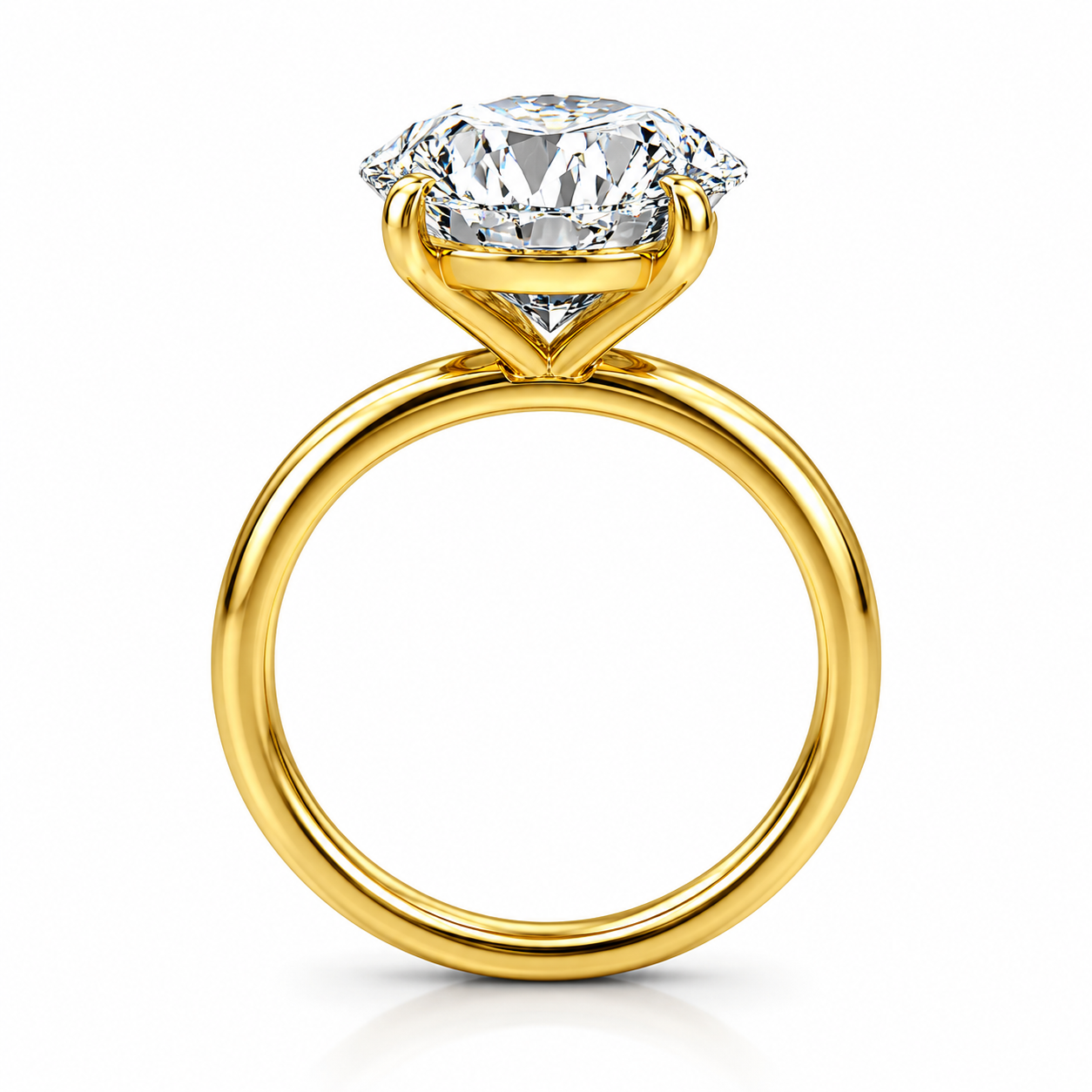 3 Carat Diamond Ring - Worn on Hand, Lab Grown Diamond Ring in 14K White Gold - Future Jewelry
