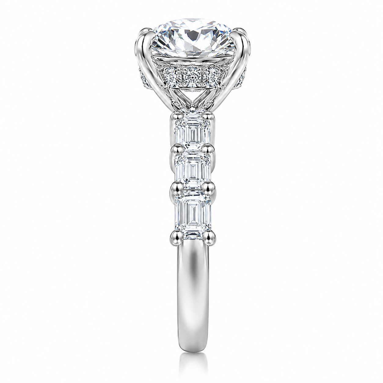 3 Carat Diamond Ring - Worn on Hand, Lab Grown Diamond Ring in 14K White Gold - Future Jewelry
