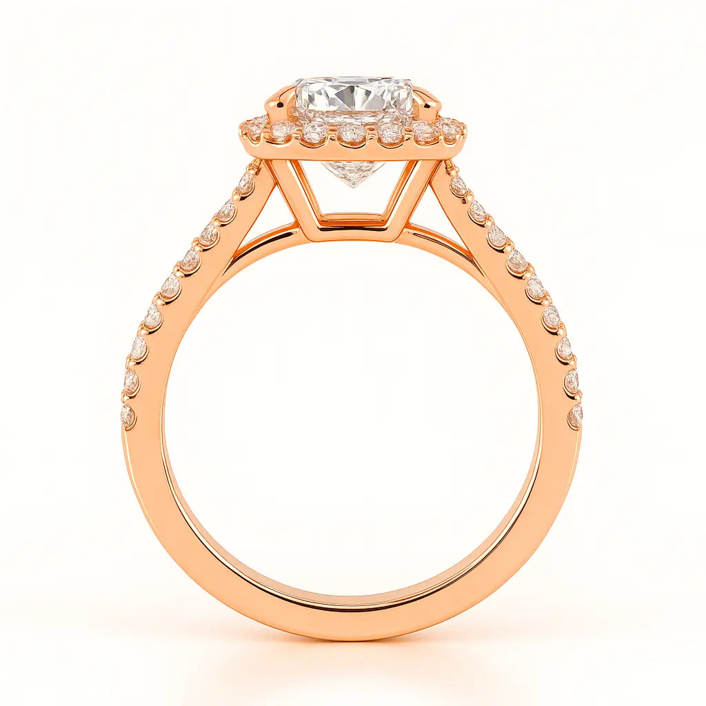 Lab Grown Diamonds 3 Carat - On Model Lifestyle, Lab Grown Diamond Ring in 14K White Gold - Future Jewelry