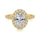 3.30 Carat Lab Grown Diamond Ring, 18K White Gold