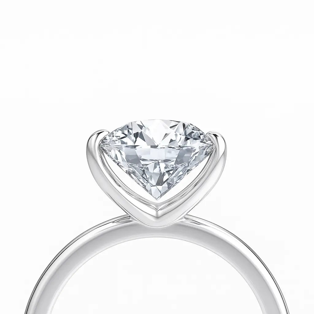 3 Carat Diamond Rings - Dramatic Black-Background View of Lab Grown Diamond Ring in 18K Yellow Gold - Future Jewelry