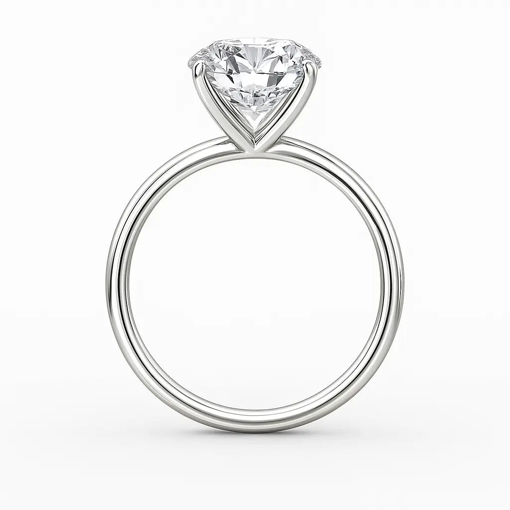 Lab Grown Diamonds 3 Carat - On Model Lifestyle, Lab Grown Diamond Ring in 18K Yellow Gold - Future Jewelry