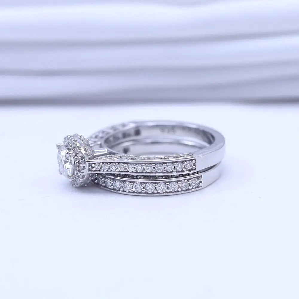 3 Carat Halo Vintage Style Diamond Bridal Set Ring - Future Jewelry
