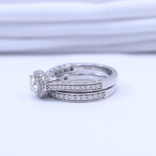 3 Carat Halo Vintage Style Diamond Bridal Set Ring - Future Jewelry