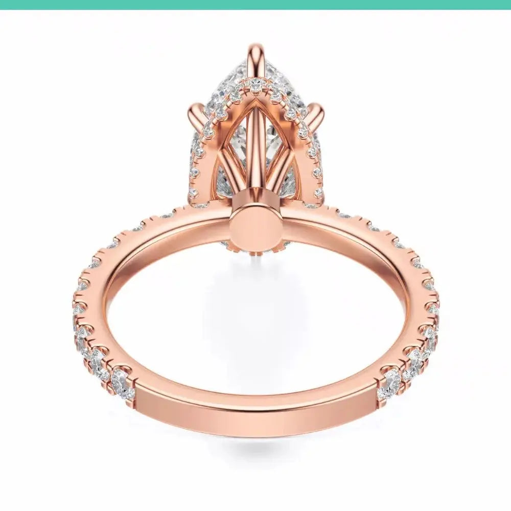 3 Carat Lab - Grown Diamond Engagement Ring in 14K Rose Gold - Future Jewelry